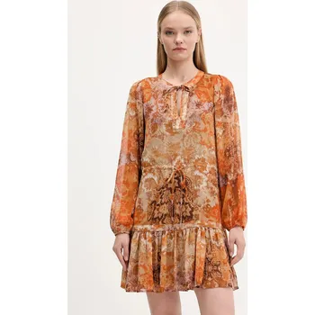 Dámské oblečení Šaty Desigual BOHOSHORT 25WWVW18 oranžová 22X, vel. XL