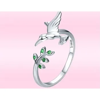 Prsten Prosperk Stříbrný prstýnek kolibřík S1575