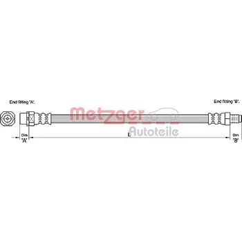 Brzdová hadice Brzdová hadice METZGER 4110272