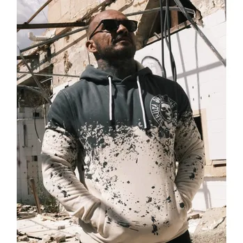 Pánská mikina Pánská mikina Yakuza Splash Allover 23013 Whitecap grey velikost: S