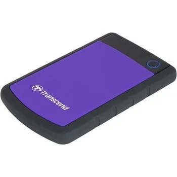 Interní pevný disk TRANSCEND 2TB StoreJet 25H3P SLIM, 2.5”, USB 3.0 (3.1 Gen 1) Externí Anti-Shock disk, tenký profil, černo/fialový TS2TSJ25H3P