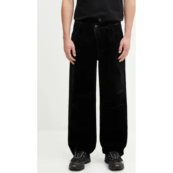 Pánské kalhoty Velurové kalhoty Andersson Bell Crossover Carpenter Wide-Leg, 34, černá, 99X