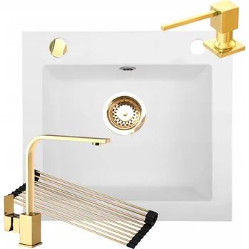 Granitový dřez Jednokomorový dřez Brenor granit bílý