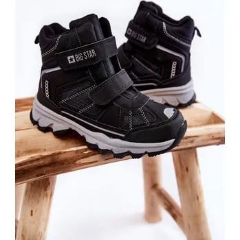 Chlapecká zimní obuv Dětské zimní boty Big Star BIG STAR SHOES černá | šedá 2011193
