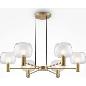 MAYTONI Závěsné svítidlo Vision E14 6x60W zlatá hliník čiré sklo - MAYTONI M MOD411PL-06G