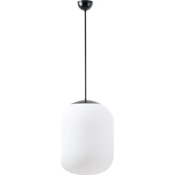 OSMONT TANIA P2 závěsné skleněné svítidlo černá / bílá IP40 40W E27 - OSMONT OS TAN58134