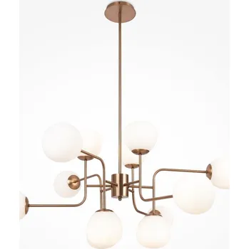 MAYTONI Lustr Erich E14 12x40W zlatý kov opálové sklo - MAYTONI M MOD221PL-12G