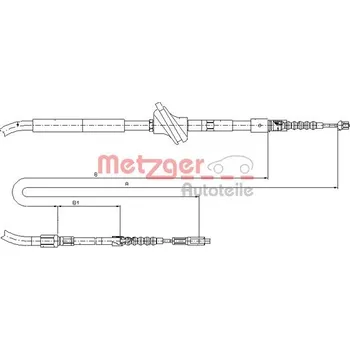Auto-moto Tažné lanko, parkovací brzda METZGER 10.7583