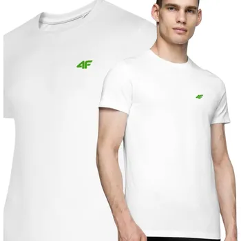 Tričko Pánské sportovní tričko 4F Tričko s krátkým rukávem Bavlněné 5XL