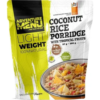 Hotové jídlo MRE Adventure Menu Lightweight - Rýžovo-kokosová kaše s tropickým ovocem