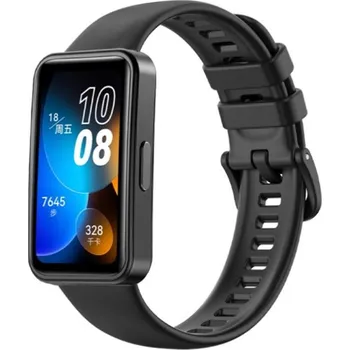 Řemínek na hodinky Silikonový řemínek pro Huawei Band 8 - Černý