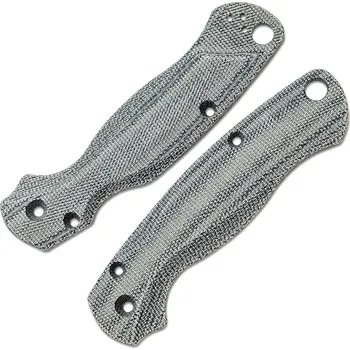 turistický batoh Flytanium Lotus Black Canvas Micarta střenky pro Spyderco Paramilitary 2