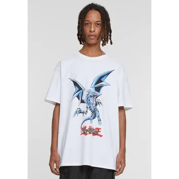 Pánské tričko Yu-Ghi-Oh Blue Eyes White Dragon Heavy Oversize Tee bílé Mister Tee bílá 2576341