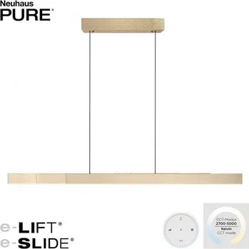 PAULNEUHAUS Paul Neuhaus LED závěsné svítidlo PURE-MOTO-RISE elektricky nastavitelná výška dotykový vypínač 2700-5000K zlatá imperial - PAUL NEUHAUS PN 2545-60