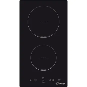 Varná deska Keramická varná deska Candy CDH30 2 plotýnky Skleněná Černá