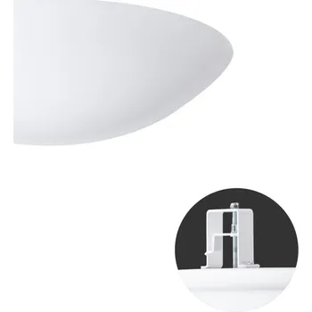Koupelnové svítidlo OSMONT TITAN V3 stropní/nástěnné plastové polovestavné svítidlo bílá IP44 3000 K 35W LED - OSMONT OS TIT65056