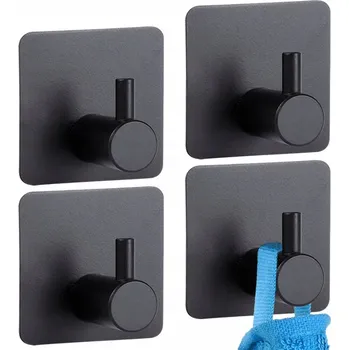 Věšák 4 x Samolepicí věšák na ručník, kuchyňský háček, koupelnový háček