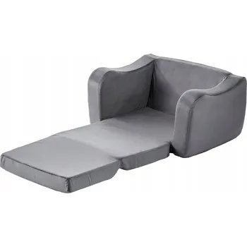 Pohovka VEVOR Dětská rozkládací pohovka 2 v 1, skládací šedá s područkami, pěna 28D