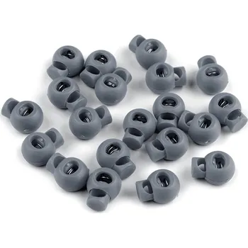 Brzdičky kulaté 15x19 mm, malé, 4 šedá