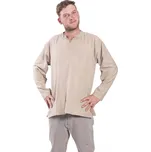 Košile Nepál / ETNO KURTA tmavě béžová BOHO XL