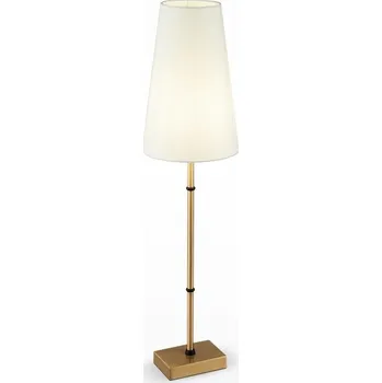 Lampička MAYTONI Stolní lampa Zaragoza 40W E14 bílá mosaz kov látka - MAYTONI M H001TL-01BS