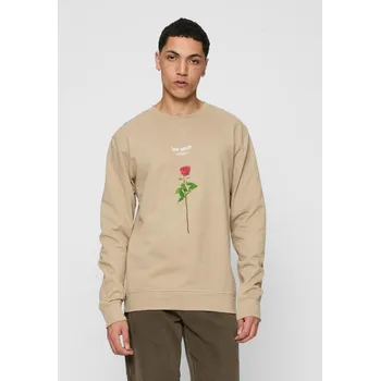 Pánské oblečení Ztracená mládež Rose Crewneck darksand Mister Tee krémová 2550751