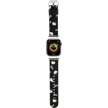 Řemínek na hodinky Řemínek Hello Kitty pro Apple Watch 0mm, černý