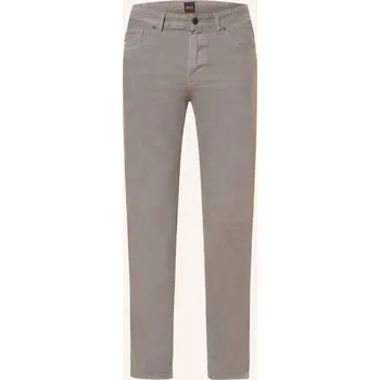 Pánské kalhoty Boss Pánské Manšestrové Kalhoty Delaware Slim Fit, šedá, 34