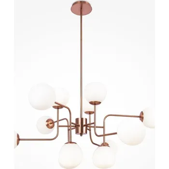 MAYTONI Lustr Erich 12xE14 480W bílá mosaz kov sklo - MAYTONI M MOD221-PL-12-G