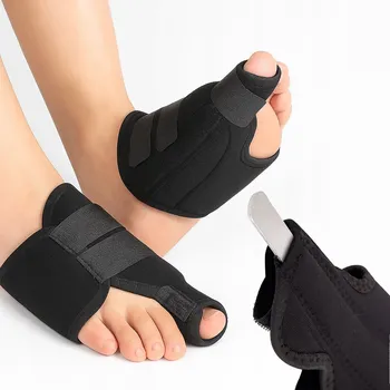 KOREKTOR Hallux valgus bandáž ortéza korekční aparát dlaha na vbočený palec Černá