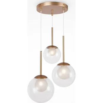 MAYTONI Závěsné svítidlo Basic form G9x3 60W zlatá kov průhledné sklo - MAYTONI M MOD521PL-03G