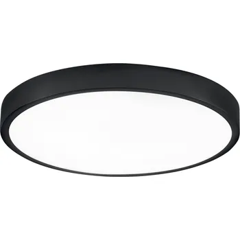 FANEUROPE Koupelnové stropní svítidlo DOMO černá (opakování), 24 W, 2700 lm, 4000 K, IP44, 24 x 2,4 cm - FANEUROPE FAN LED-DOMO-R24-NER