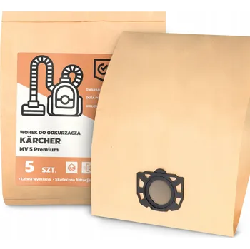 Sáček do vysavače 5x SÁČEK do VYSAVAČE Kärcher MV 5 Premium PAPÍROVÝ Odolný SÁČKY 2A-W