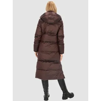 Perso Vatovaná bunda długa z bocznymi rozporkami Hnědá Regular Fit XXXL