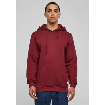 Pánské oblečení Bio Basic Hoody vínová Urban Classics tmavě červená 1757111