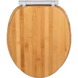 WENKO 25224100 - WC sedátko BAMBOUSA 34,5x40,5 cm hnědá/stříbrná
