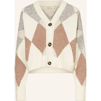 Dámský svetr Barbour Dámský Pletený Kardigan Silvia, krémová / hnědá /...