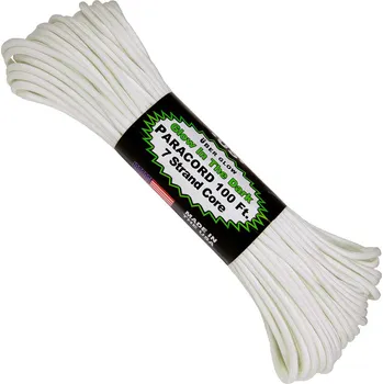 Náramek Atwood Rope Parachut Cord Paracord 550 Bílý Fluorescenční Balení 30 m