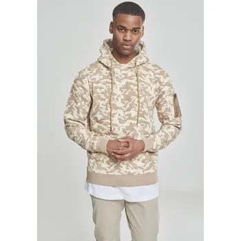Dámská mikina Sweat Camo Bomber Hoody béžová kamufláž Urban Classics kaki | krémová 1754158