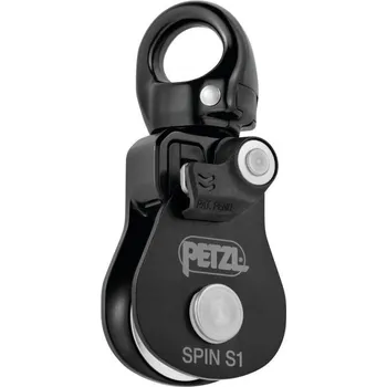 Jištění PETZL SPIN S1 jednostranná kladka s otočným závěsem (swivelem) ČERNÁ