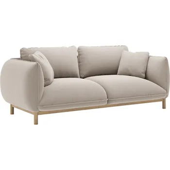 Pohovka Micadoni Světle béžová sametová dvoumístná pohovka Ada 178 cm