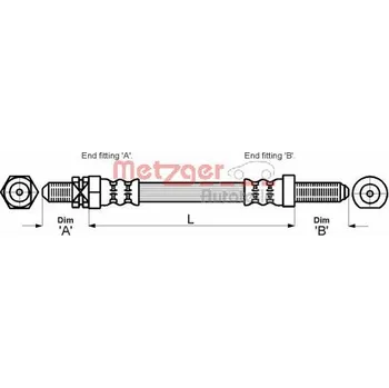 Brzdová hadice Brzdová hadice METZGER 4112103
