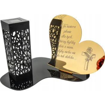 Smuteční dekorace Hřbitovní Svíčka LED SOŠKA Zlatá NA HŘBITOV HROB Velká věčná lampa na hrob