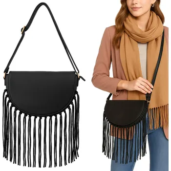 Kabelka Hagne kabelka přes rameno eko kůže černá