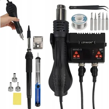 Páječka Pájecí stanice 2v1 horkovzdušná 8909D-S 700W výkonná a přesná s pájecí pistolí
