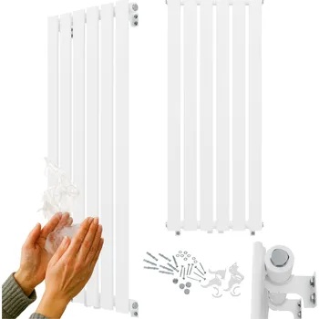 Radiátor Dekorativní svislý radiátor 1100x450 BÍLÝ, topné těleso 553W, panelový FERO