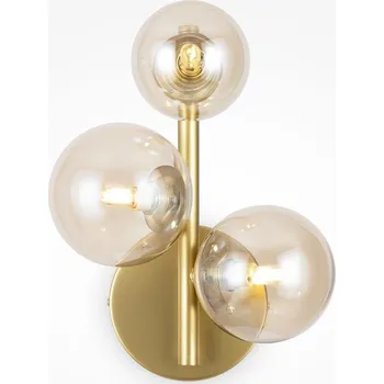 Nástěnné svítidlo MAYTONI Nástěnné svítidlo Dallas 3x28W koňakové sklo zlatá kov - MAYTONI M MOD545WL-03G