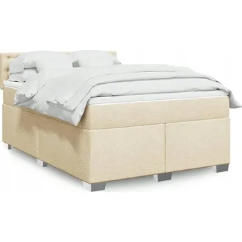 Postel Čalouněná dvoulůžková postel VidaXL 160x200, béžové odstíny