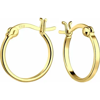 Náušnice 29797 Stříbrné 14 mm KRUHY pozlacené 1,4 cm, 1,22 g