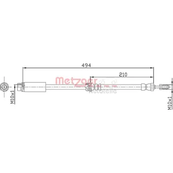 Autodíl Brzdová hadice METZGER 4112313